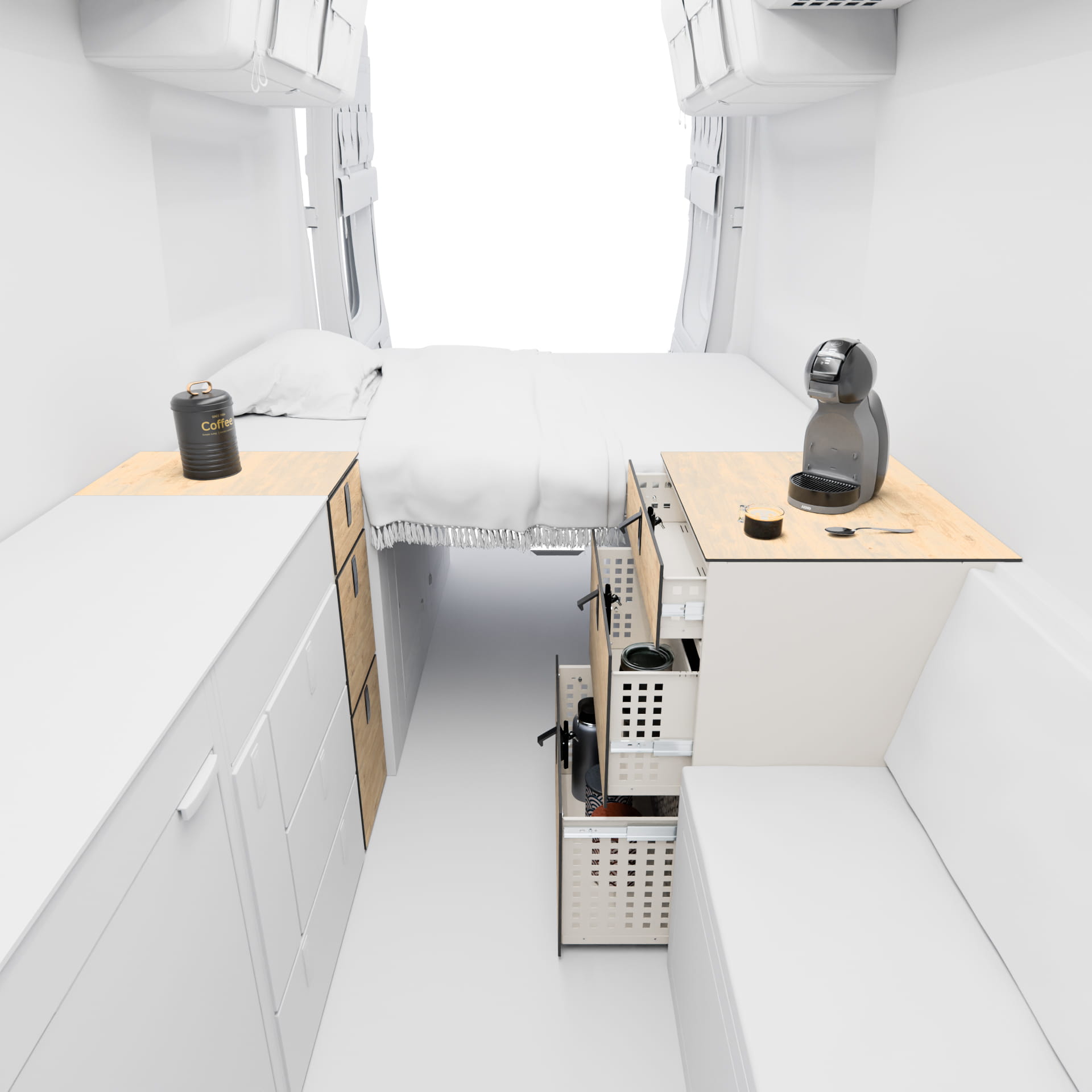 van cabinet drawers